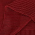 thumbnail image 6 of TFEOQRY Pullover Sweater for Women Solid Color Button Knit Wear Long Sleeved Round Neck Sweater Top Burgundy, 6 of 8