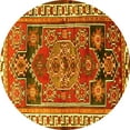 thumbnail image 1 of Ahgly Company Indoor Round Persian Yellow Traditional Area Rugs, 6' Round, 1 of 4