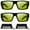2 Pairs Yellow, variant on Motorcycle Riding Safety glasses Foam Padded Mens Sunglasses Biker Wrap Around Goggles
