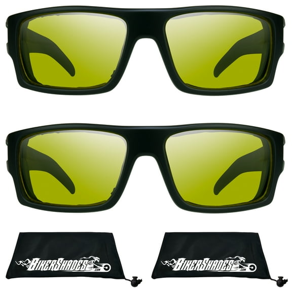 Bikershades Motorcycle Riding Safety glasses Foam Padded Mens Sunglasses Biker Wrap Around Goggles