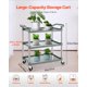 thumbnail image 4 of Carrito de servicio utilitario VEVOR, 3 niveles, 100 kg, carga gris, 4 of 9