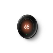 Google Nest Learning Thermostat (4th Gen) with Nest Temperature Sensor (2nd Gen) - Energy-Saving Smart Thermostat with Smart Schedule - Monitors Heating and Cooling System - Polished Obsidian