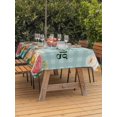 thumbnail image 3 of Outdoor Tablecloth with Umbrella Hole for Patio/Picnic/Party/Camping, Spring Flowers Waterproof Table Cloth Rectangle Table Cover Washable, Nature Botanical Wildflower Garden Plaid (52"x 70"), 3 of 8