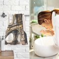 thumbnail image 6 of Coolnut Bathroom Hand Towels Set of 2 Watercolor Eiffel Tower Print, Cotton Bath Towels Thin Water Absorbent Lightweight Quickdry for Bathroom Ktichen Travel Gym, 16"×28", 6 of 6