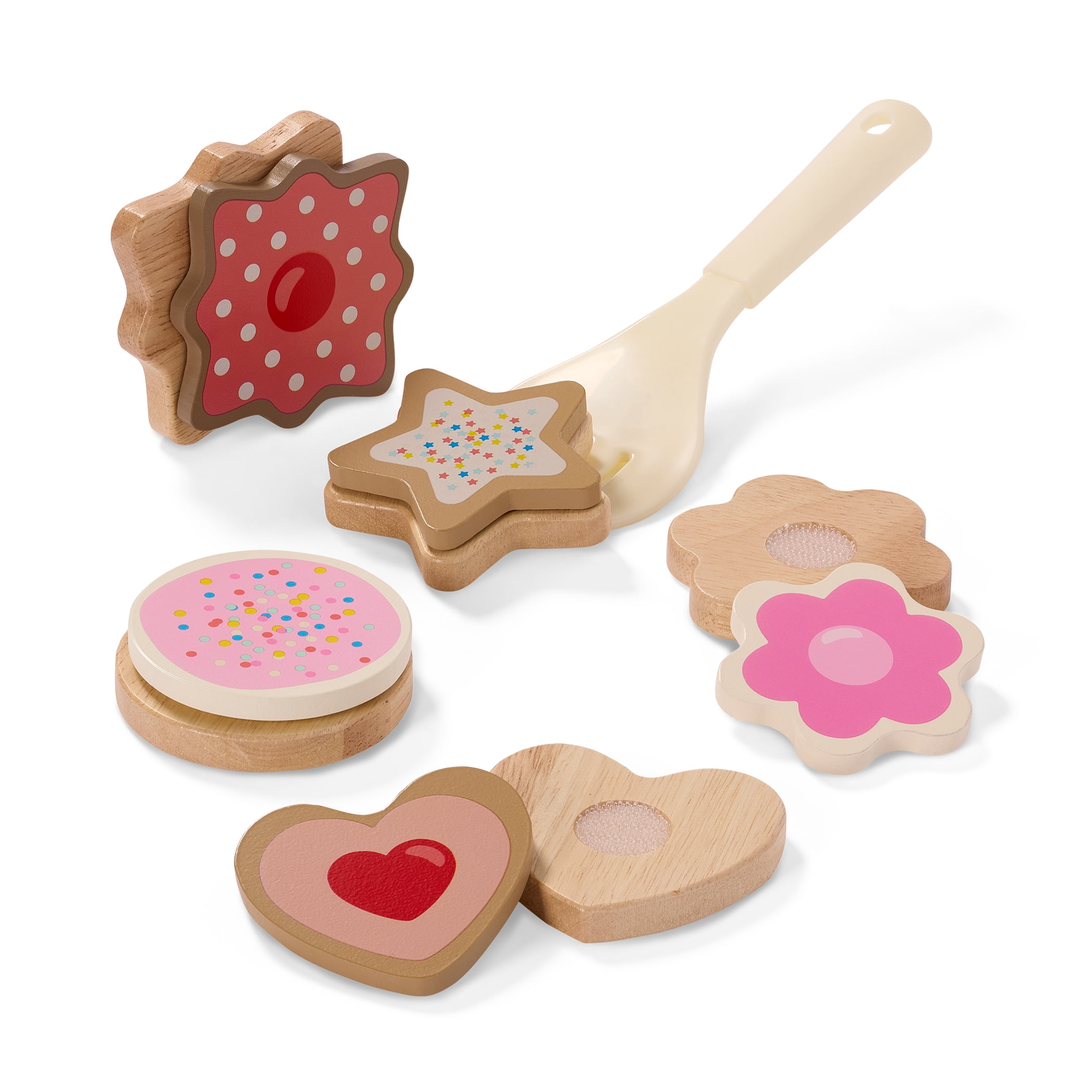 Battat Bake & Play Cookie Set Wooden Baking Pretend Play Toy for Ages 3 Years +