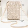 thumbnail image 5 of Small Crossbody Bags for Women, Summer Boho Crossbody Phone Purse, PU Leather Crochet Crossbody Beach Bag, 5 of 12