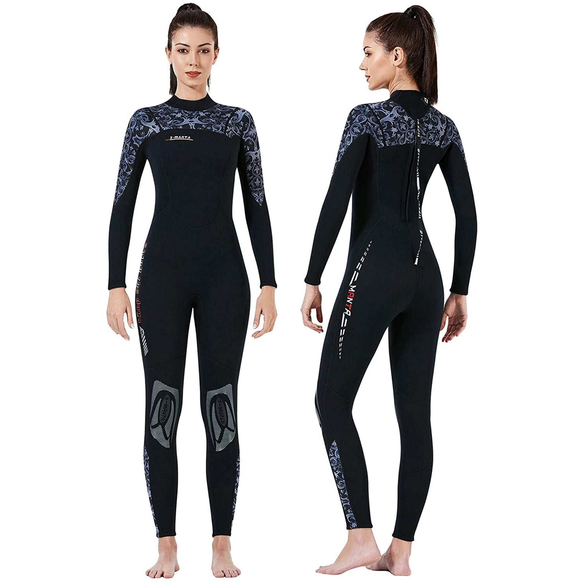 Super Stretch 3mm Combinaison Néoprène, Retour Zip Complet Corps Plongée Costume, Une Seule Piece Pour Hommes Plongee En Plongee Sous Marine Xl 1729105854 L