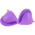 thumbnail image 5 of HEETLY Silicone Pinch Grips, 4-Piece Mini Oven Mitts Set (2 Pairs), 446°F Heat Resistant Potholders for Kitchen & Baking, Purple & Orange, 5 of 7