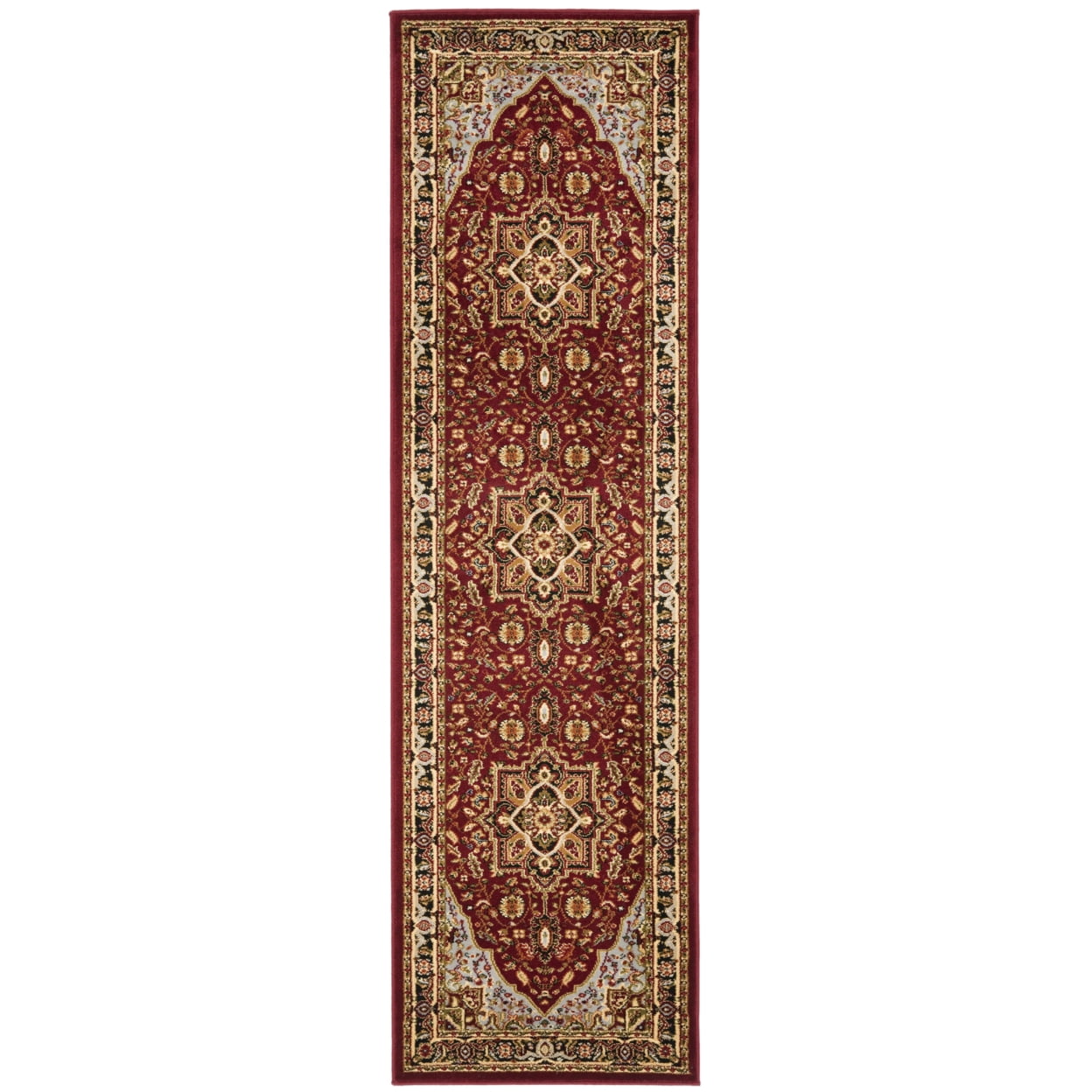 SAFAVIEH Lyndhurst Miranda Traditional Bordered Runner Rug, Red/Black, 2'3" x 6'
