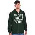 thumbnail image 3 of Flex But Like This Funny Gym Exercise Zip Hoodie Sweatshirt Men Brisco Brands 2X, 3 of 6