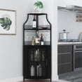 thumbnail image 3 of Corner Wine Bar Cabinet with Storage,Wine Rack Cabinet, 3 of 9