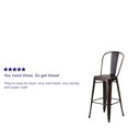 thumbnail image 2 of Commercial Grade 4 Pack 30" High Distressed Copper Metal Indoor-Outdoor Barstool with Back, 2 of 9