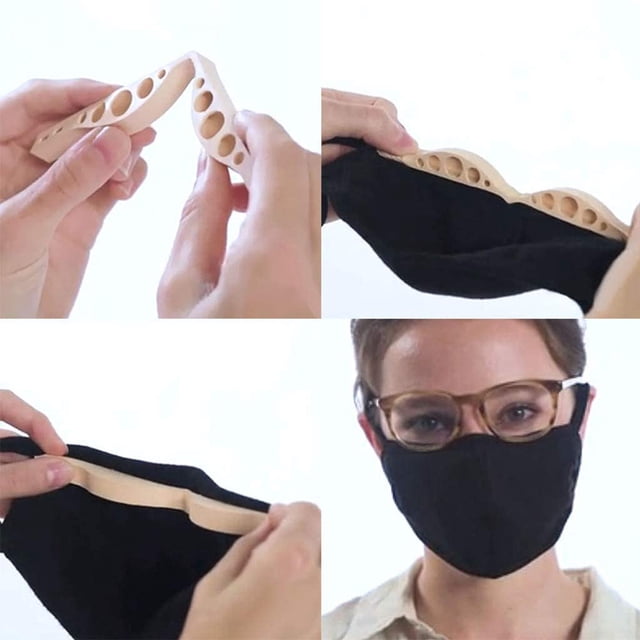 5 piezas de puente nasal antivaho de TPR con clip de soporte para la nariz para evitar que las gafas se empañen