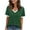 Green, variant on Mgmyaa Womens T Shirts Color Block Short Sleeve V Neck Loose Casual Summer Tops