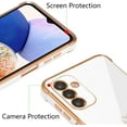 thumbnail image 2 of Samsung Galaxy A14 5G Case,Cute Plating Edge Love Hearts Pattern with Camera Lens Protection Phone Case for Galaxy A14 6.6",White, 2 of 13