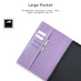 thumbnail image 5 of iPad 8th Gen Case 10.2", iPad 7th Generation Case Cover, Allytech Premium PU Leather Blossom Design Smart Cover Auto Sleep Wake Slim Lightweight Shockproof Folio Stand Case for Apple iPad 10.2",Purple, 5 of 7