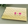 thumbnail image 3 of Custom Rustic Wedding Guest Book Wood Wooden Name Engraved Advice Book, 3 of 6