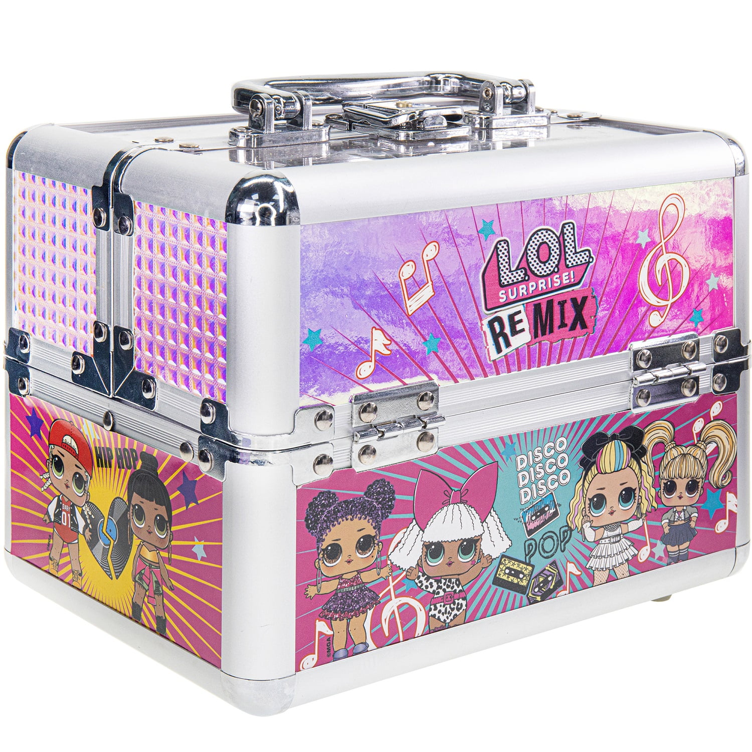 L.O.L Surprise! Townley Girl Train Case Cosmetic Makeup Set, Pretend Play Toy and Gift for Girls, Ages 5+