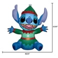 thumbnail image 3 of Muñeco inflable Stitch elfo con luz LED de 137 cm, 3 of 3