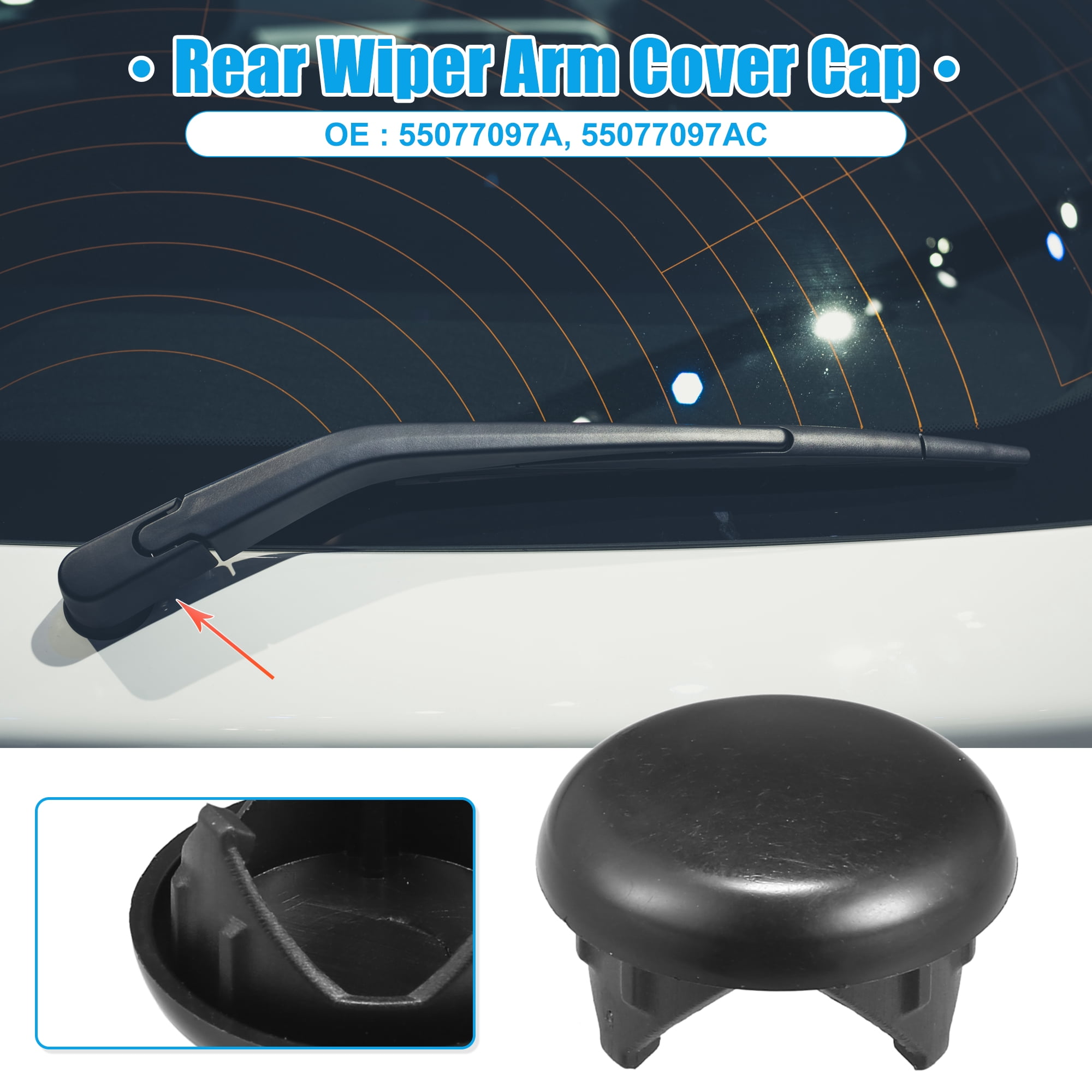 Unique Bargains Rear Wiper Arm Nut Cover Cap for Dodge Grand Caravan 2003-2020