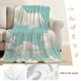thumbnail image 5 of Turquoise Cloudy Sky Blanket Soft Cozy Warm Throw Blanket for Couch, Plush Fuzzy Flannel Fleece Blankets for Sofa, Modern Clouds Nature Scenery Bed Blankets Lightweight Gifts for Women, 50"x80", 5 of 9
