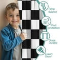 thumbnail image 3 of Blackout Kids Curtains,Black and White Checkered Pattern Childrens Insulated Curtains Set Of 2,Bedroom Essentials,Toddler Room Decor 42"x54", 3 of 5