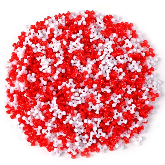 Kit de Adornos con Cuentas UPINS Rojo y Blanco 1200 Piezas