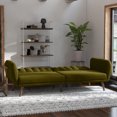 thumbnail image 2 of living room Sofa Futon - Premium Upholstery and Wooden Legs - Green couch sofas My Lux Decor Round, 2 of 6