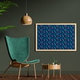 thumbnail image 2 of Deep Sea Wall Art with Frame, Colorful Mantas Fish Silhouettes Repetitive Pattern Nautical Sea Animal, Printed Fabric Poster for Bathroom Living Room, 35" x 23", Night Blue Multicolor, by Ambesonne, 2 of 2