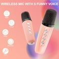 thumbnail image 4 of ENERFACE Mini Karaoke Machine for Kids and Adults Portable Bluetooth Karaoke Speaker with Wireless Microphone Perfect for Boys Girls Karaoke Toys Birthday Gifts and Home Party Use(Pink), 4 of 7