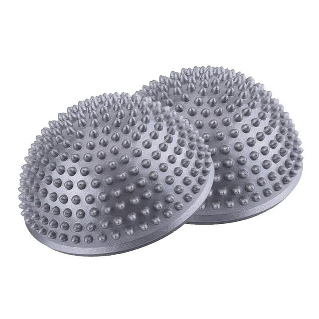 Media Bola de Equilibrio para Masaje de Pies 2Uds Plata para Terapia de Músculo y Tejido Profundo