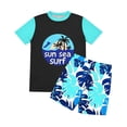 thumbnail image 5 of ITSAME Boys Swimwear Set Crewneck Tee and Swim Trunks 2-Piece Quick-Dry Beach Surfing Swimsuit Multicolor Size 3-4, 5 of 9
