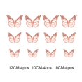 thumbnail image 1 of 12 Uds. Pegatinas de pared de mariposas decorativas huecas en 3D para decoración del hogar de la habitación pegatinas de nevera regalo para niños papel tapiz de mariposa artesanal DIY Tan Jianjun unisex, 1 of 2