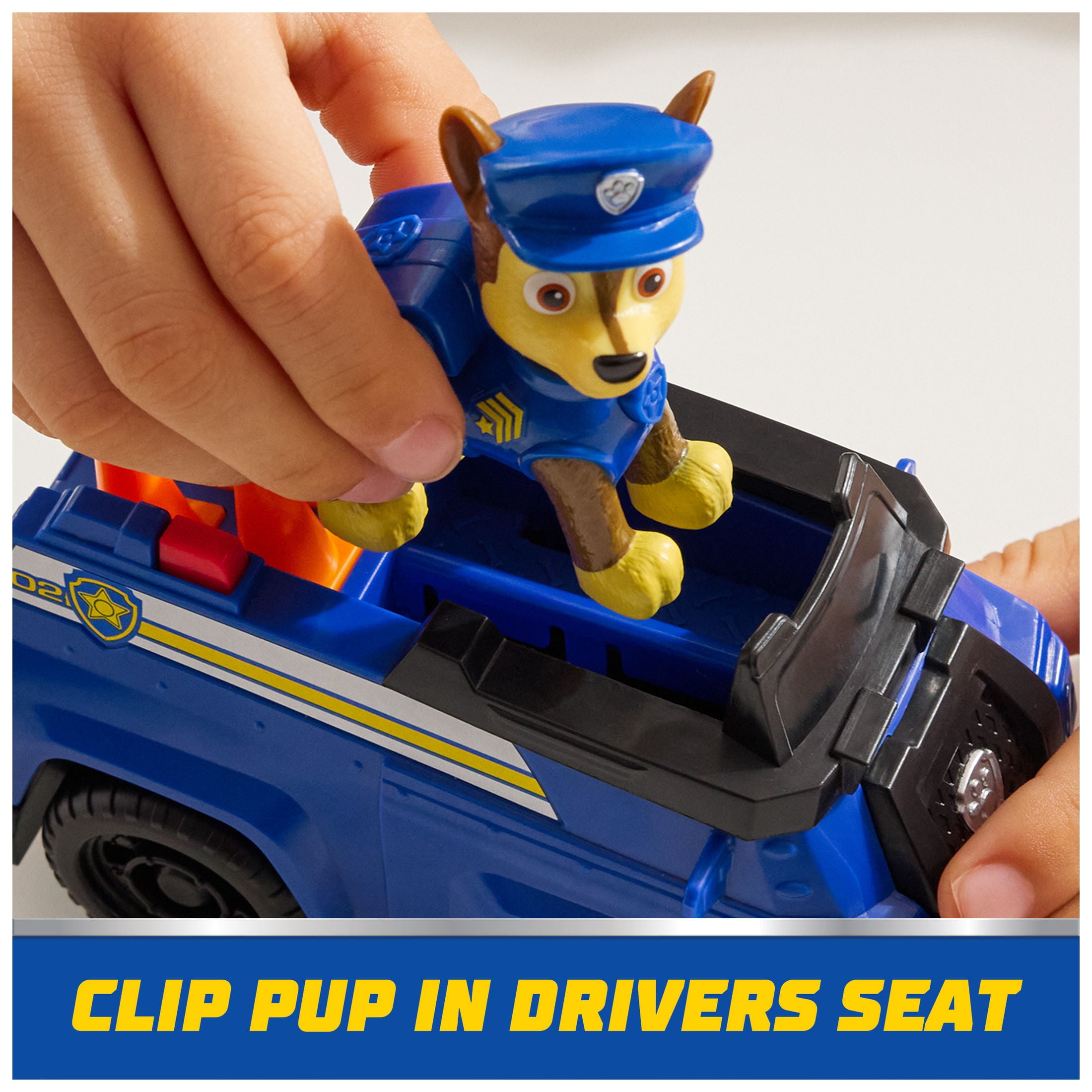 PAW Patrol Police Cruiser Vehicle with Collectible Chase Figure, Sustainably Minded Toys for Kids Ages 3+