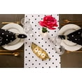 thumbnail image 7 of Contemporary Home Living Set of 4 Black and White Polka Dot Napkin, 18", 7 of 7