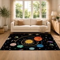 thumbnail image 2 of Gelasgo Solar System Velvet Area Rug, Planets and Space Decorative Carpet, Colorful Astronomy Floor Mat for Kids Room Bedroom Nursery Classroom Playroom, 2 of 5