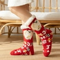 thumbnail image 4 of Aunavey Women's Christmas Socks in Coral Fleece with Snowman, Bell, Elk, and Santa, 4 of 8