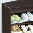 thumbnail image 4 of Xukmct 9 Shelves Shoes Storage Bench for Home, Living Room, Dark Brown, 4 of 5