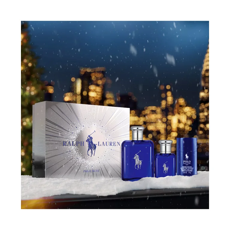 Ralph Lauren, Polo Blue Men's 3 pc Set, 4.2 oz EDT Spray - Walmart.com