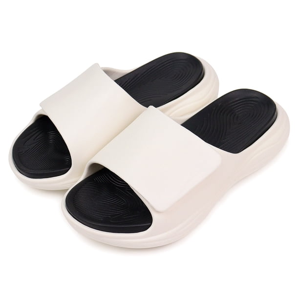 Zapatillas de casa Cómodas diapositivas planas para interiores Diapositivas abiertas para interiores y exteriores