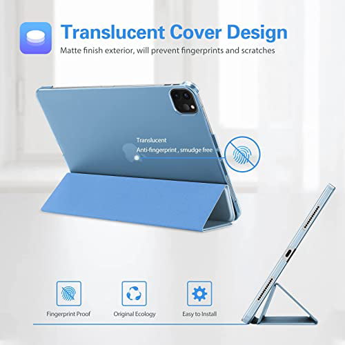 ProCase iPad Pro 11 Inch Case 2022/2021 / 2020/2018, Slim Stand Hard Back  Shell Smart Cover for iPad Pro 11 Inch 4th Generation 2022 / 3rd Gen 2021/  2nd Gen 2020 / 1st Gen 2018 -SkyBlue 