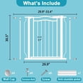 thumbnail image 5 of FURDEAR Extra Wide Baby Gate for Doorways 29.9"-33.6" Metals White, 5 of 7