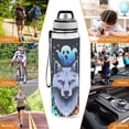thumbnail image 7 of Wolf Fire Ghost Sports Water Bottle Portable Travel Mug 32oz BPA Free Leak Proof Straw Transparent Tritan for Gym Yoga Cycling Camping, 7 of 7