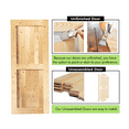 thumbnail image 6 of Homacer 5-in-1 34in x 84in Pine Wood Frame Barn Door without Installation Hardware Kit, 6 of 7