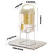 thumbnail image 3 of Dispensador de agua para nevera de 2L con grifo y soporte, dispensador de plástico para la puerta del frigorífico, jarra fría de té frío y limonada para casa, fiestas y exteriores, 3 of 7