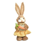 Easter Savings Clearance 2023! loopsun Easter Simulation Bunny Home Garden Bunny Decoration Creative Straw Bunny