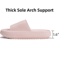 thumbnail image 5 of Somdot Slides for Women and Men Pillow Slippers Unisex Bathroom Slipper Soft Thick Sole Non-Slip, Pink, 5 of 8