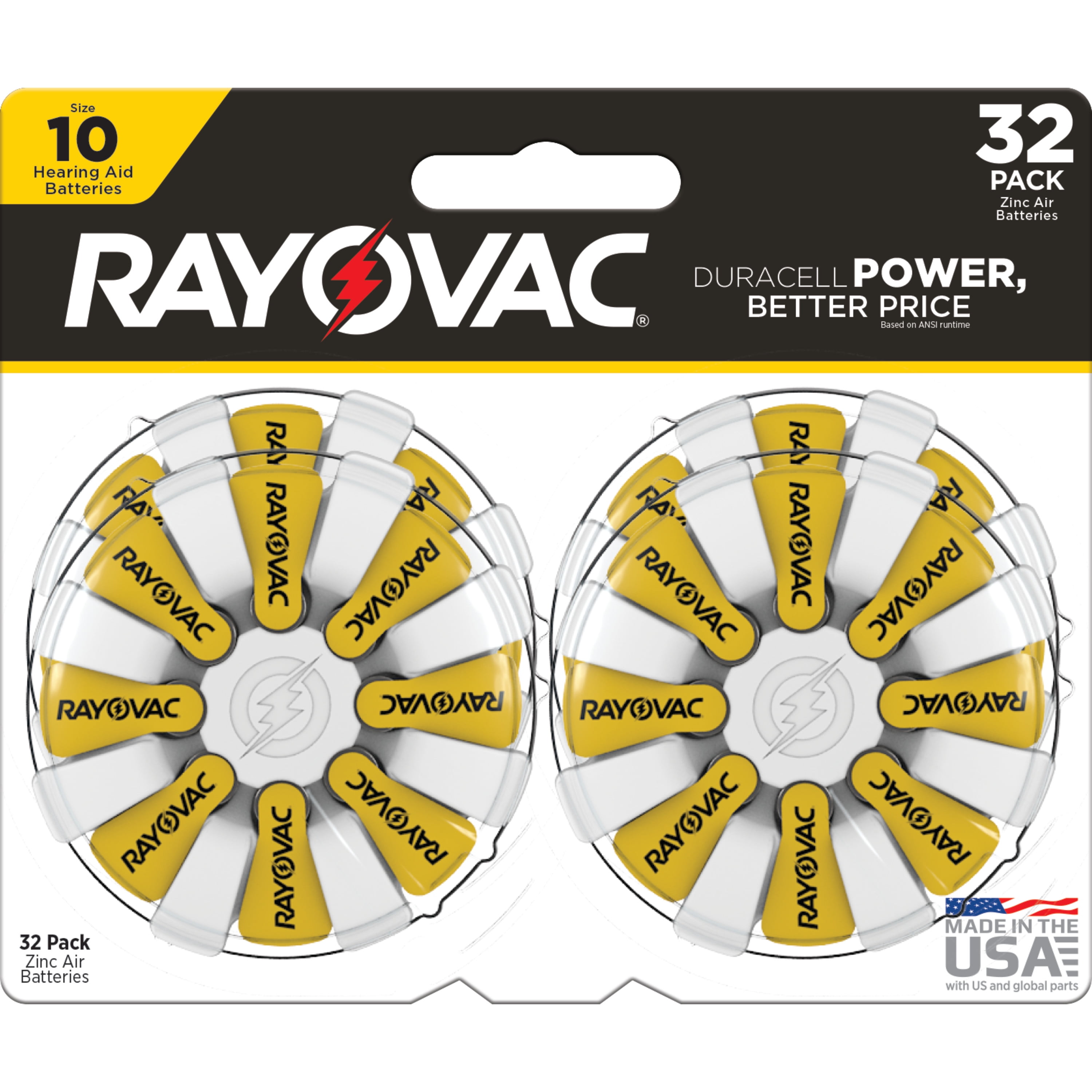 Anslået I de fleste tilfælde katalog Rayovac Size 10 Hearing Aid Batteries (32 Pack), Size 10 Batteries -  Walmart.com