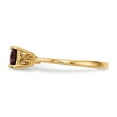 thumbnail image 3 of 14k Yellow Gold Rhodolite Bow Ring Birthstone June, 3 of 10