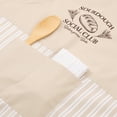 thumbnail image 4 of Mainstays Chef Kitchen Apron, 28" x 32" Cotton Apron with Pocket for Cooking, Baking, Gardening, Beige Sourdough Bread Club, 4 of 6